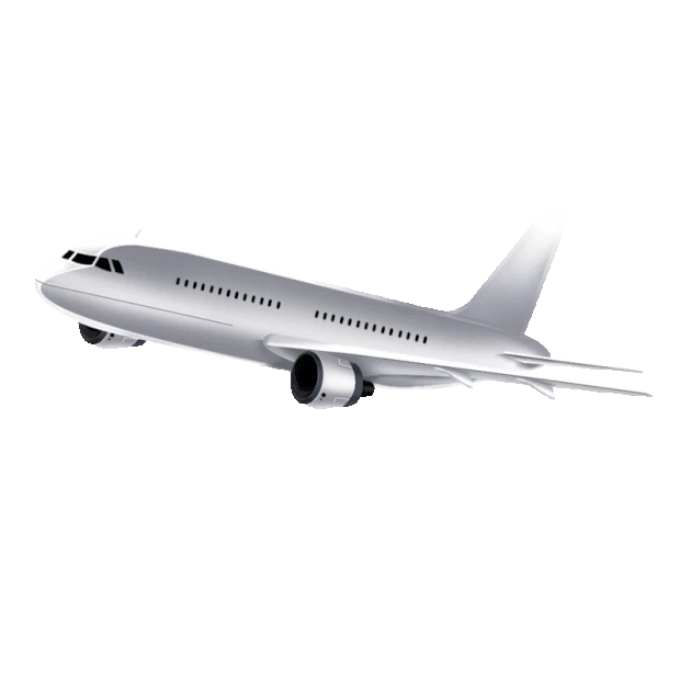 交通工具航空航行白色飞机飞行gif图素材