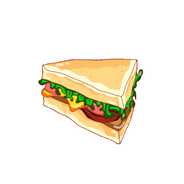 餐饮美食食物三明治面包vlog手账gif图素材