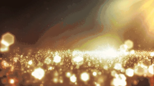 光效光斑发光光点粒子漂浮黄色视频背景gif图素材