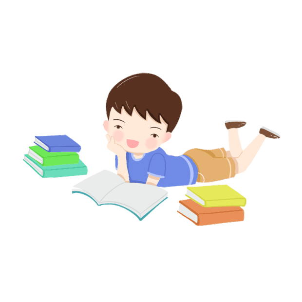 世界读书日阅读读书学习看书摆腿男孩gif图素材