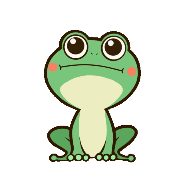 夏天立夏动物青蛙眨眼可爱卡通绿色gif图素材