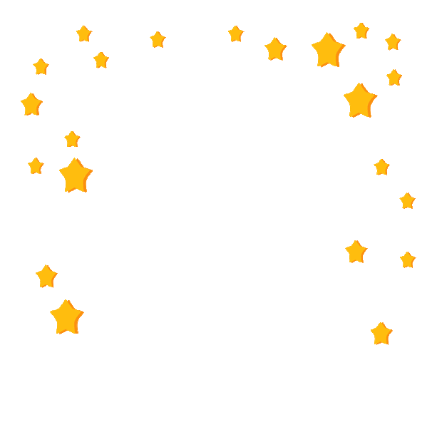 黄色卡通漂浮星星闪烁gif图素材