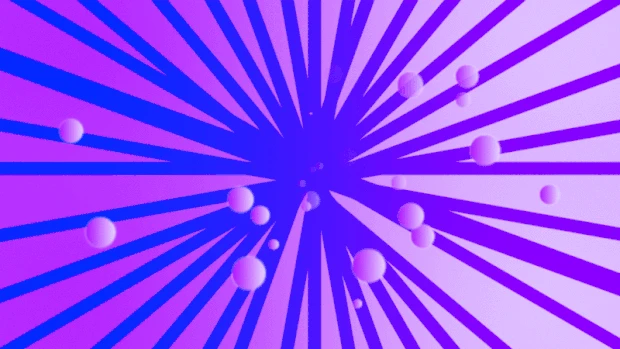 紫色放射线漂浮球蓝紫色视频背景gif图素材