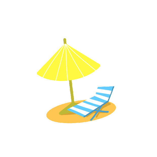 旅游旅行沙滩度假太阳伞gif图素材
