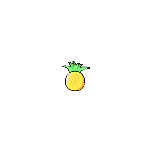 菠萝分割线夏天水果清凉果汁公众号卡通gif图素材
