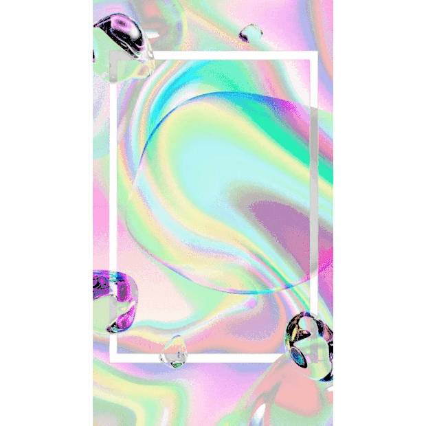 镭射酸性彩色气泡唯美竖版视频背景海报gif图素材