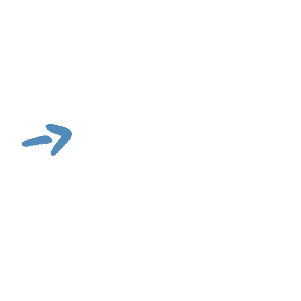 箭头虚线线条向右指示方向手绘蓝色图标标志gif图素材