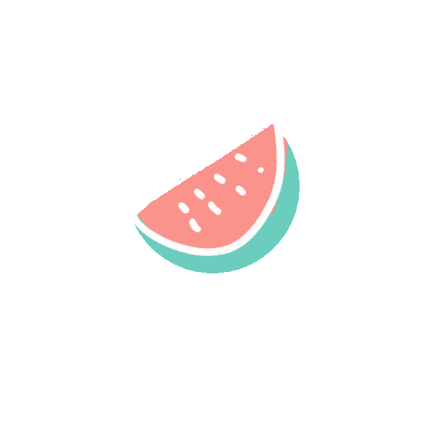 夏天水果西瓜装饰贴纸卡通gif图素材