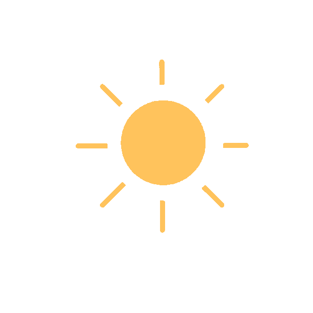 夏天黄色太阳阳光炎热发光gif图素材