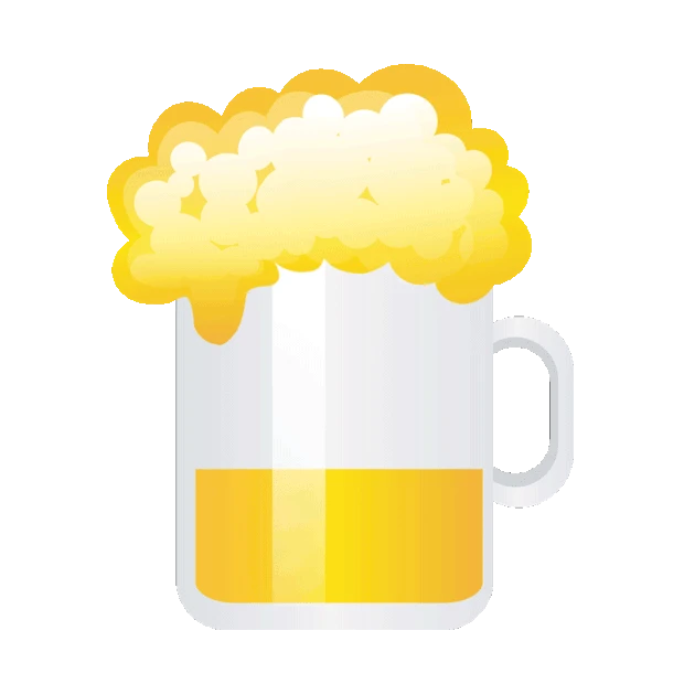 餐饮饮料啤酒扎啤酒水气泡黄色gif图素材