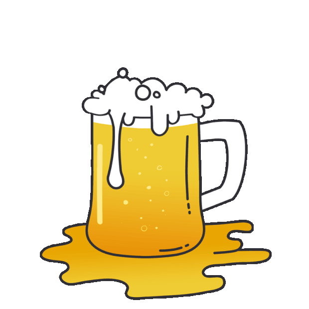酒水饮料扎啤啤酒黄色泡沫gif图素材