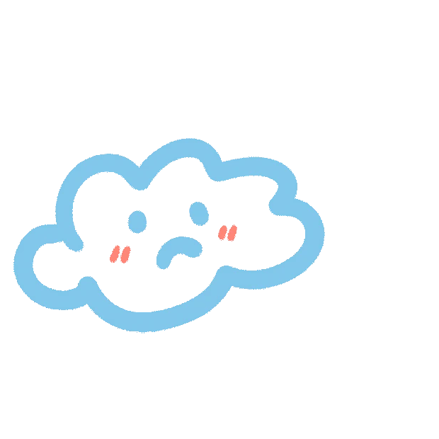 蓝色云朵云可爱vlog装饰贴纸gif图素材