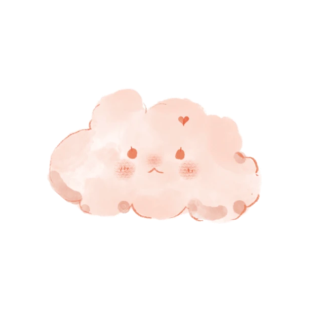 粉色云朵云可爱漂浮gif图素材
