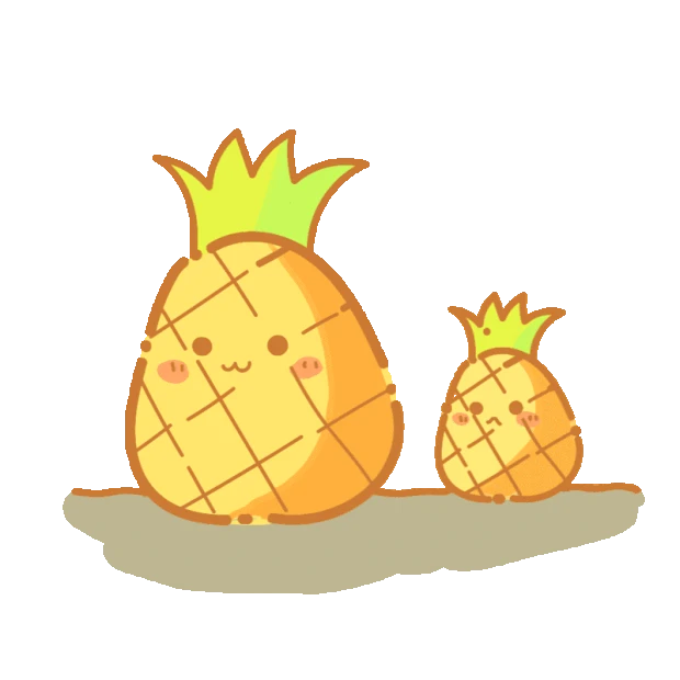 夏天水果盛夏小菠萝卡通gif图素材