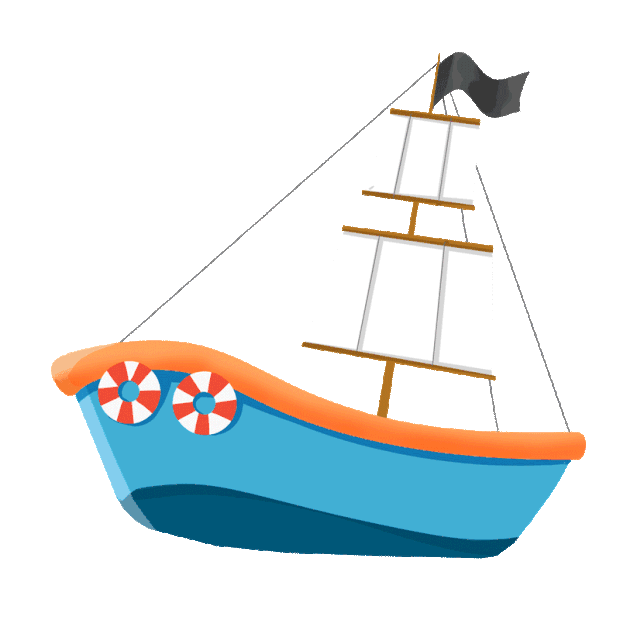 交通工具轮船帆船扬帆起航乘风破浪船gif图素材