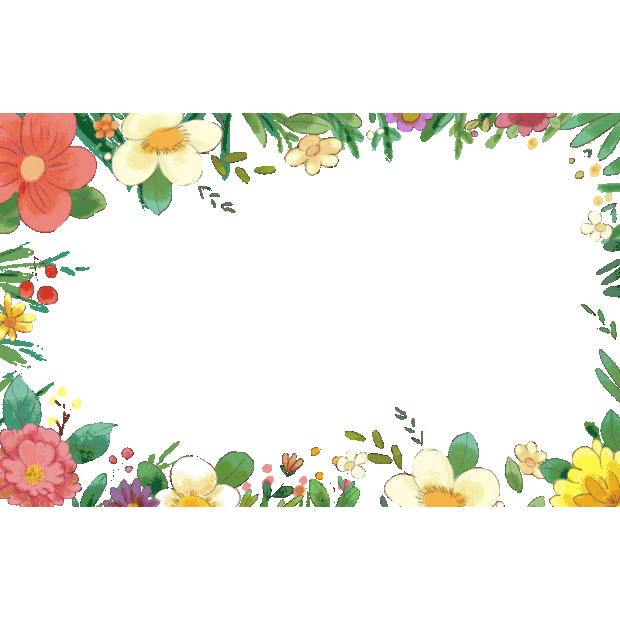 植物花朵花草边框森系视频边框绿色gif图素材