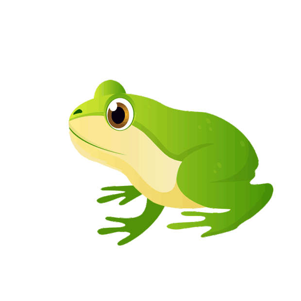 夏天动物青蛙大眼睛白肚皮绿色gif图素材