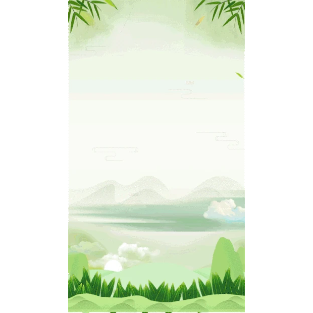 端午节端午竹子竹叶山水自然绿色竖版视频背景海报gif图素材