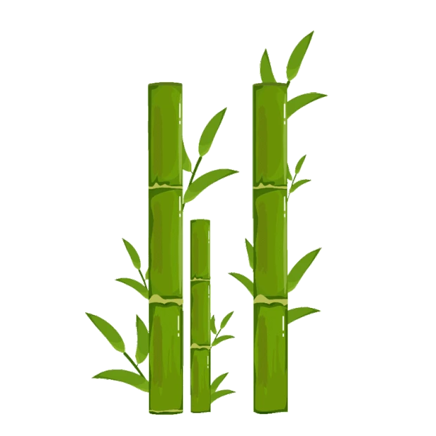 绿色植物竹子竹叶卡通gif图素材