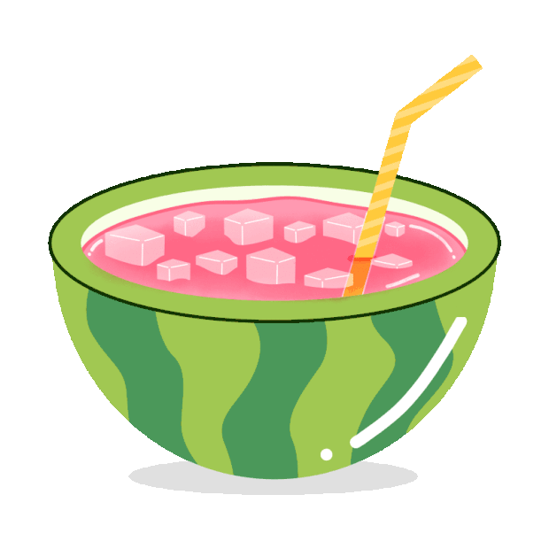 夏天饮料果汁冰镇西瓜汁冰块gif图素材