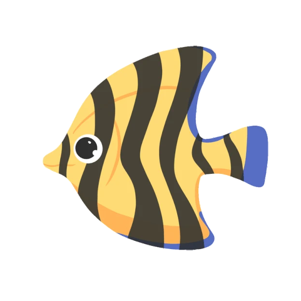 鱼类鱼彩色海洋生物卡通gif图素材