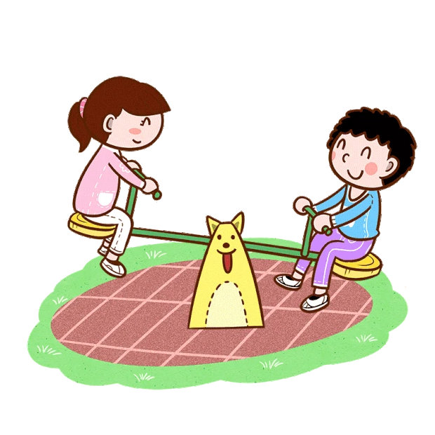 六一儿童节61儿童乐园公园玩耍玩跷跷板玩游戏gif图素材