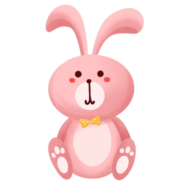六一儿童节61毛绒玩具兔子粉色gif图素材