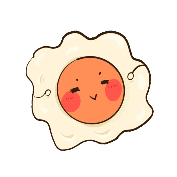 食物美食可爱鸡蛋煎蛋拟人卡通gif图素材