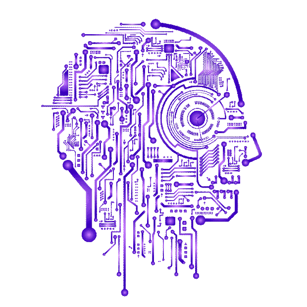 科技最强大脑AI人工智能线条智能紫色gif图素材