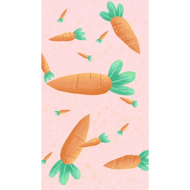 蔬菜食物胡萝卜底纹掉落粉色竖版视频背景海报gif图素材