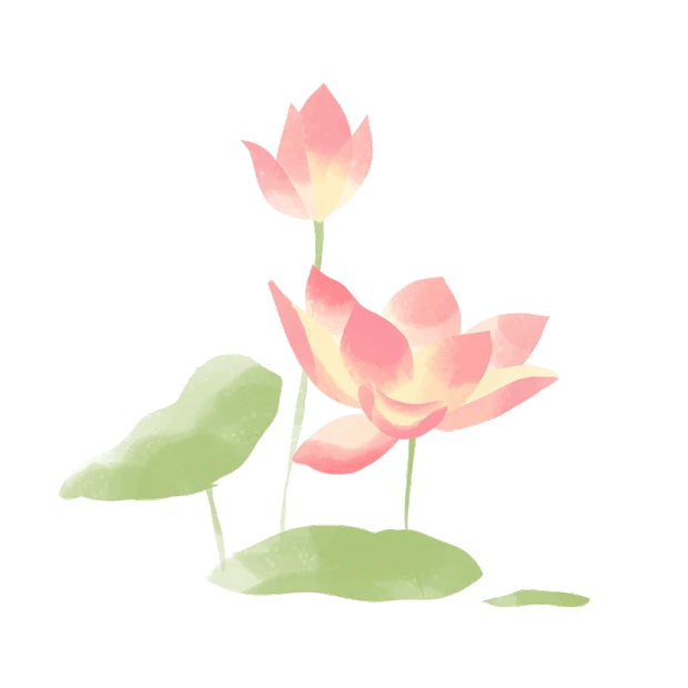 夏天唯美荷花荷叶植物摇摆清新动图gif