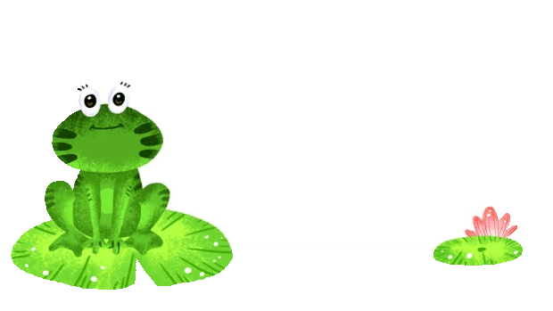 夏天绿色青蛙荷花边框卡通gif图素材