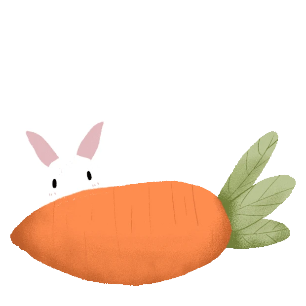 早教启蒙教育兔子可爱动物胡萝卜gif图素材
