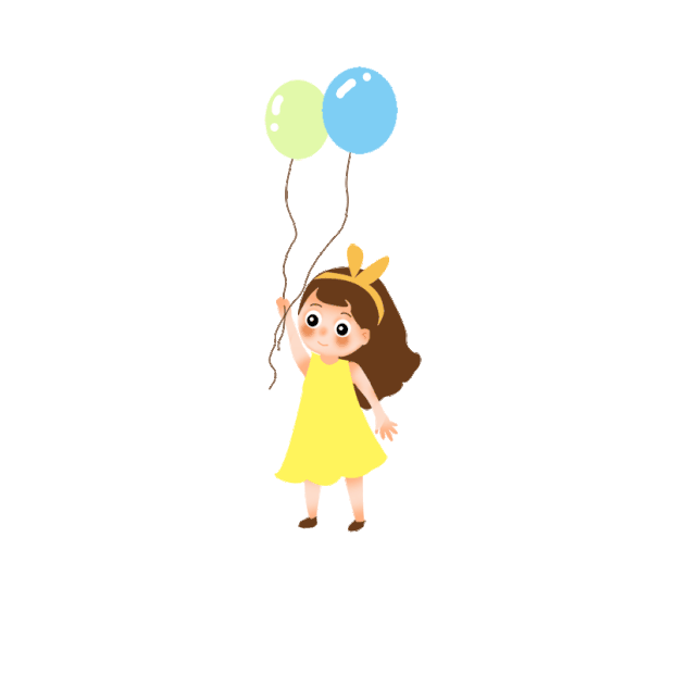 六一儿童节61可爱儿童玩气球gif图素材  