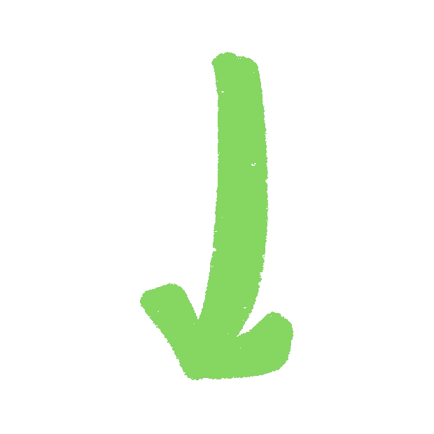 手绘绿色箭头向下方向符号gif图素材