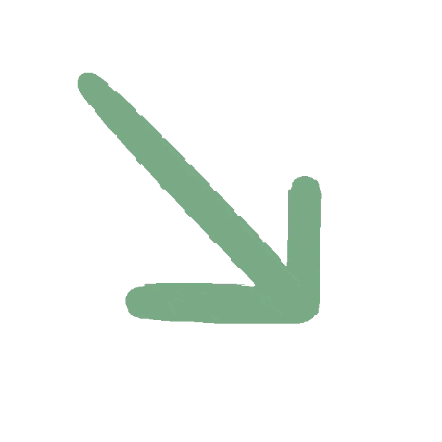 手绘绿色箭头向下方向指向符号gif图素材
