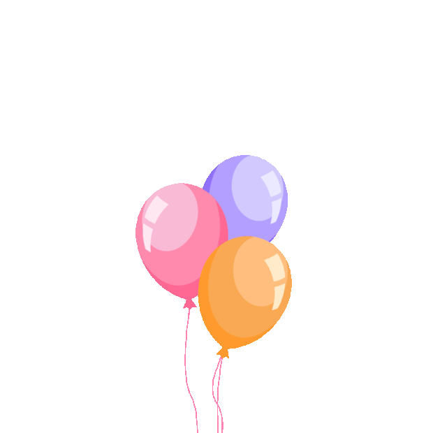 六一儿童节61彩色可爱气球上升漂浮gif图素材