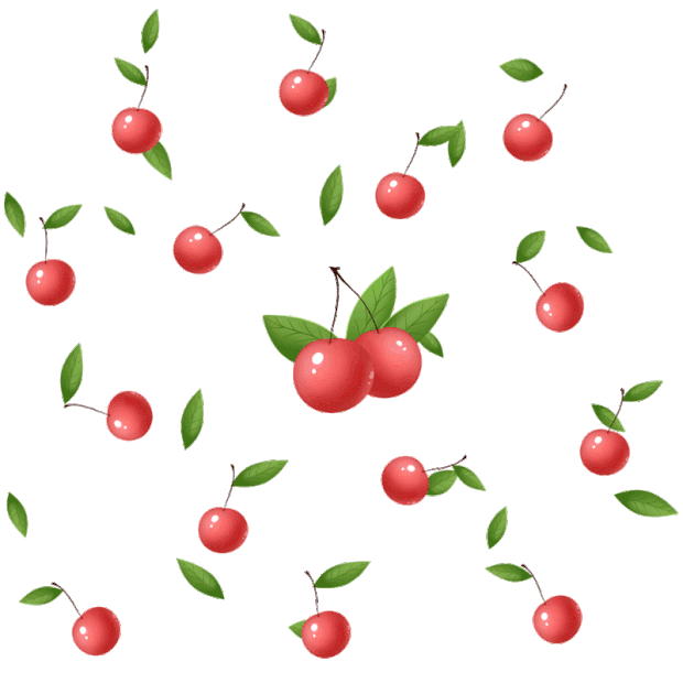 水果樱桃底纹gif图素材