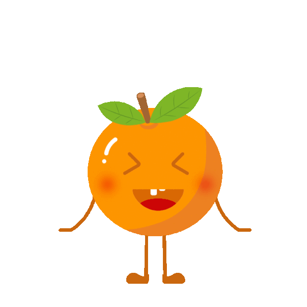 水果橘高临下拟人橘黄色表情包gif图素材