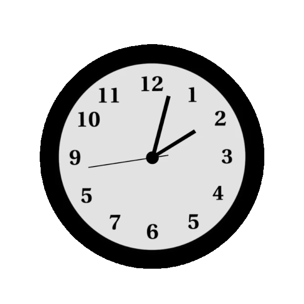 钟表时钟时针转动时间流逝gif图素材