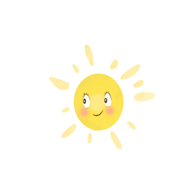 夏天太阳阳光拟人照射黄色gif图素材