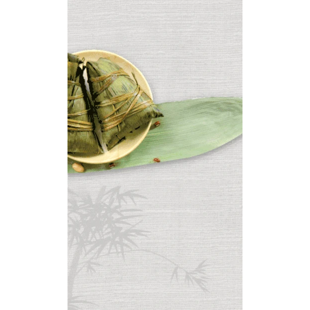 端午节端午粽子粽叶竹子中国风实景竖版视频背景海报gif图素材
