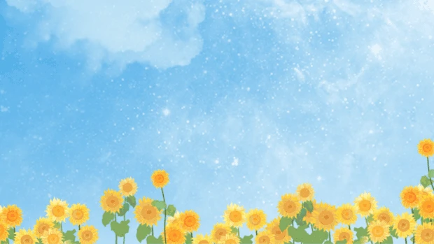 夏天向日葵花朵花清新蓝天视频背景gif图素材