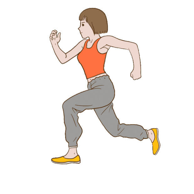 女子跑步运动健身锻炼长跑飞奔体育