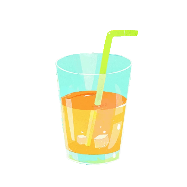 夏天冷饮果汁饮料橙汁橙色gif图素材