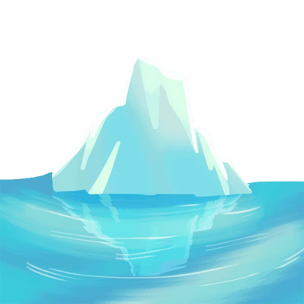 冰川冰块融化蓝色南极北极浮在水面gif图素材