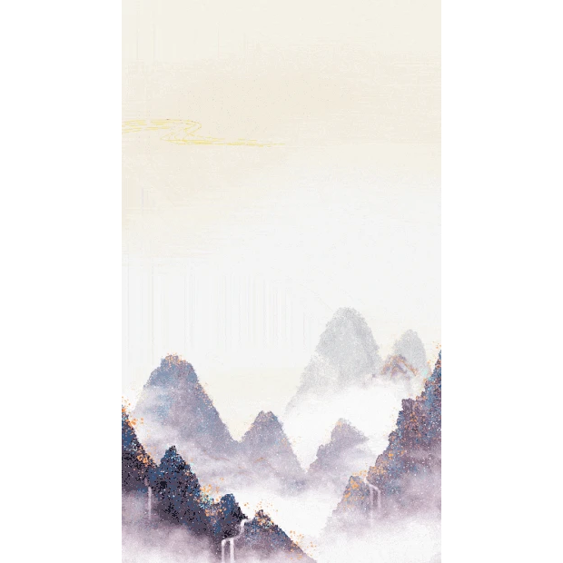 古风山水意境古典中式中国风竖版视频背景海报H5gif图素材
