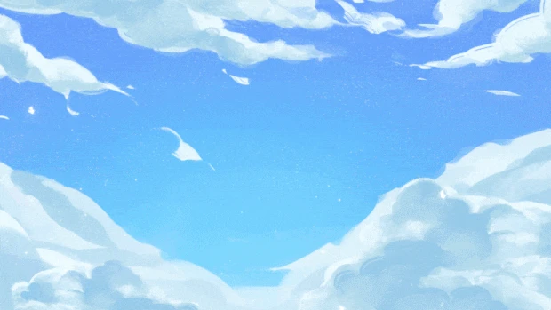 蓝天白云漫画天空清新视频背景gif图素材
