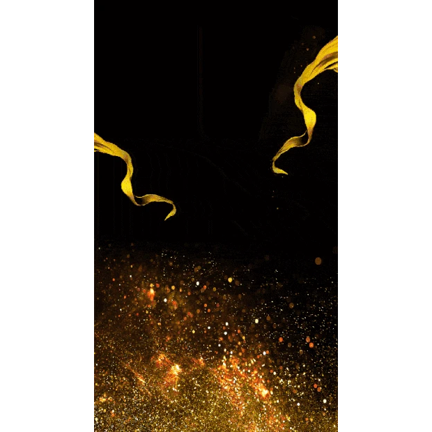 黑金大气沙颁奖典礼光线丝带竖版视频背景海报gif图素材