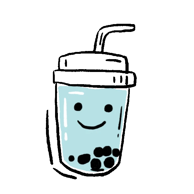 珍珠奶茶下午茶甜品饮品淡蓝色gif图素材